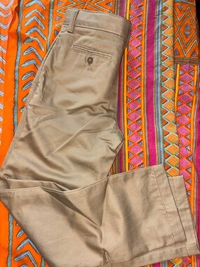 Lands' End Boys' Khaki Straight-Leg Pants